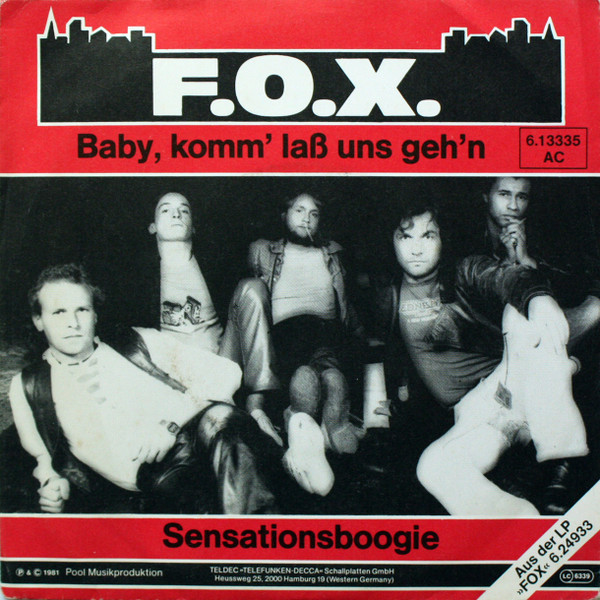Cover F.O.X. (2) - Baby, Komm' Laß Uns Geh'n / Sensationsboogie (7, Single, Promo) Schallplatten Ankauf