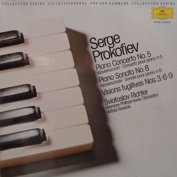 Cover Serge Prokofiev* - Sviatoslav Richter / Warsaw Philharmonic Orchestra* / Witold Rowicki - Piano Concerto No.5 / Piano Sonata No.8 / Visions Fugitives Nos. 3,6,9 (LP) Schallplatten Ankauf