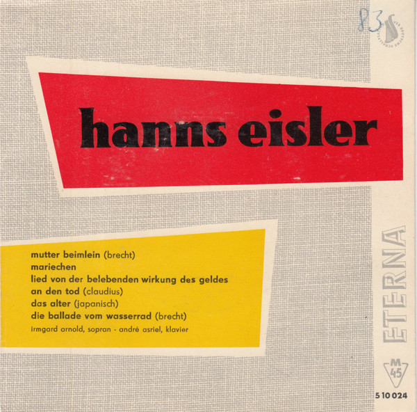 Cover Irmgard Arnold, André Asriel - Hanns Eisler (7, EP, Mono) Schallplatten Ankauf