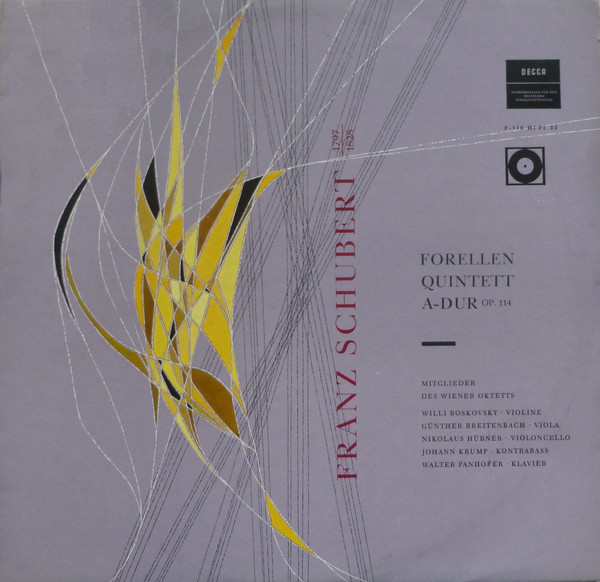 Cover Franz Schubert, Mitglieder Des Wiener Oktetts - Forellen Quintett A-Dur Op.114 (LP) Schallplatten Ankauf