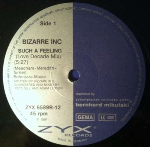 Cover Bizarre Inc - Such A Feeling (Remix) (12, Maxi) Schallplatten Ankauf
