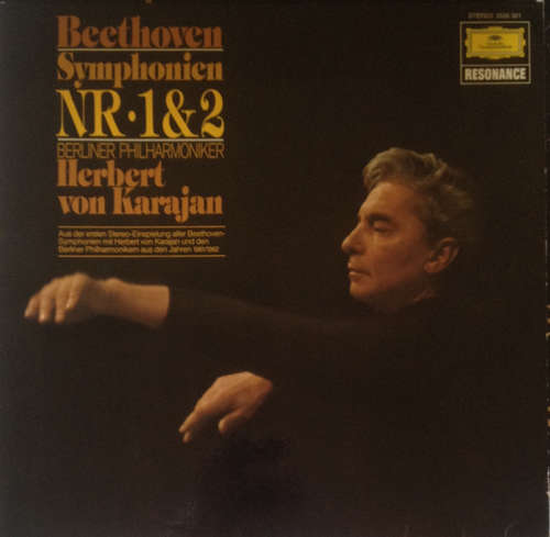 Cover Beethoven* - Herbert Von Karajan, Berliner Philharmoniker - Symphonien Nr・1&2 (LP, RE) Schallplatten Ankauf