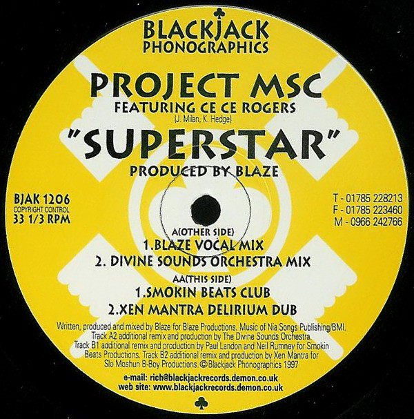 Cover Project MSC Featuring Ce Ce Rogers - Superstar (12) Schallplatten Ankauf