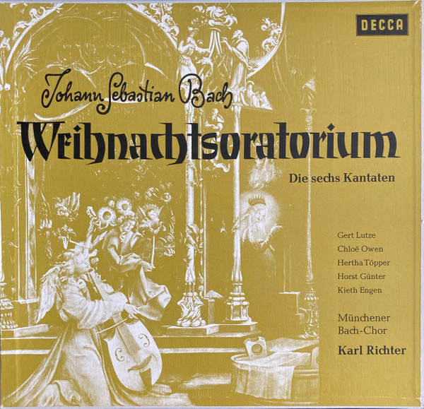 Cover Johann Sebastian Bach, Karl Richter - Weihnachtsoratorium - Die Sechs Kantaten (3xLP, Album + Box) Schallplatten Ankauf