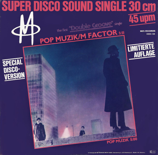 Cover M (2) - Pop Muzik / M Factor (Special Disco-Version) (12, Single, Ltd, Dou) Schallplatten Ankauf