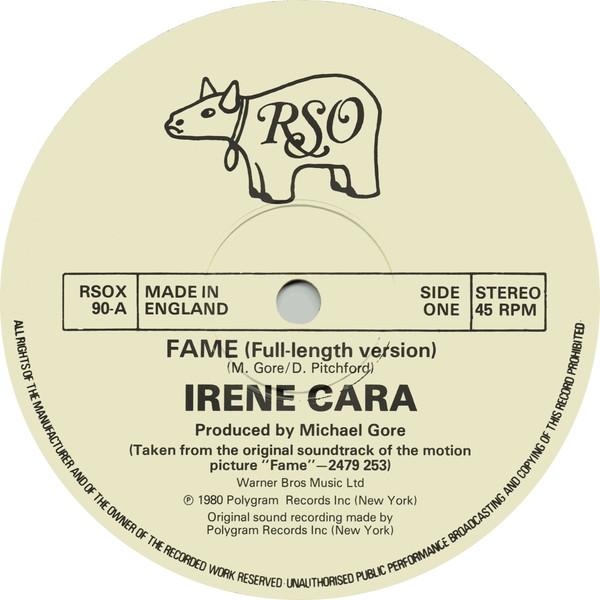 Cover Irene Cara / Contemporary Gospel Chorus The High School Of Music And Art - Fame (12, Single, Pol) Schallplatten Ankauf