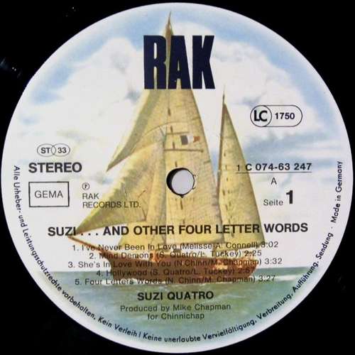 Cover zu Suzi Quatro - Suzi... And Other Four Letter Words (LP, Album) Schallplatten Ankauf