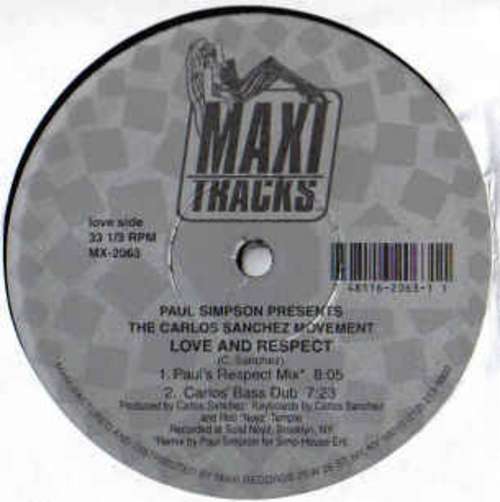 Cover Paul Simpson Presents The Carlos Sanchez Movement* - Love And Respect (12) Schallplatten Ankauf