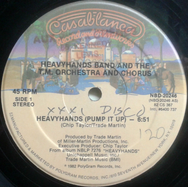 Cover Heavyhands Band And T.M. Orchestra And Chorus - Heavyhands (Pump It Up) (12) Schallplatten Ankauf