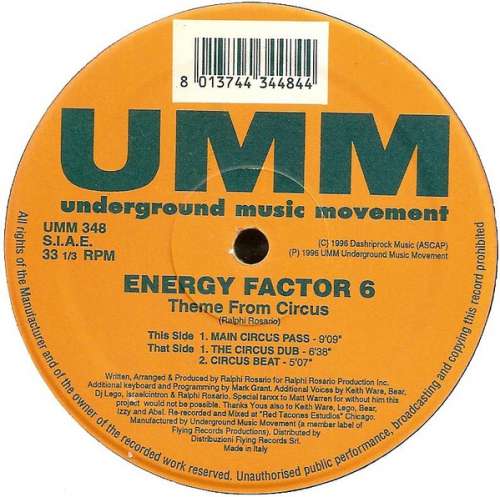 Cover Energy Factor 6* - Theme From Circus (12) Schallplatten Ankauf
