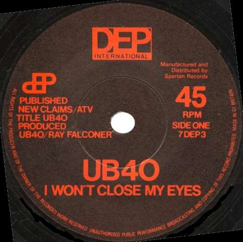 Cover UB40 - I Won't Close My Eyes (7, Single) Schallplatten Ankauf