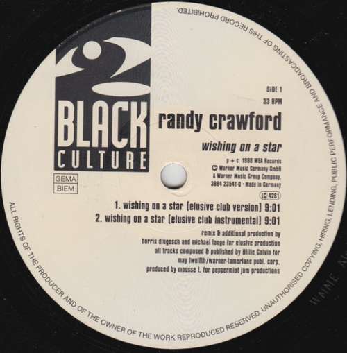 Cover Randy Crawford - Wishing On A Star (12) Schallplatten Ankauf