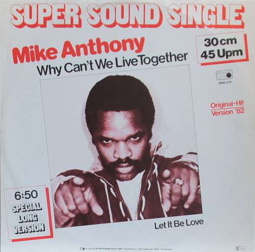 Cover Mike Anthony - Why Can't We Live Together (12, Maxi) Schallplatten Ankauf
