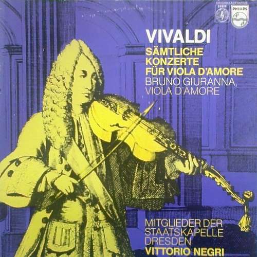 Cover Antonio Vivaldi - Bruno Giuranna, Mitglieder Der Staatskapelle Dresden*, Vittorio Negri - Sämtliche Konzerte Für Viola D'Amore (2xLP, Album) Schallplatten Ankauf