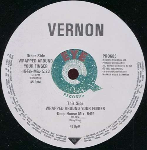Cover Vernon - Wrapped Around Your Finger (12, Promo) Schallplatten Ankauf