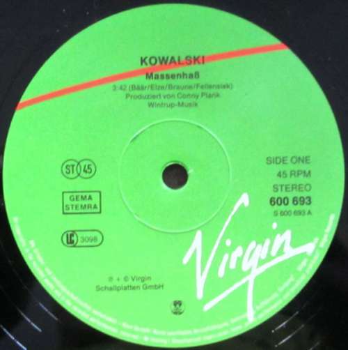 Cover Kowalski - Massenhaß (12, Maxi) Schallplatten Ankauf