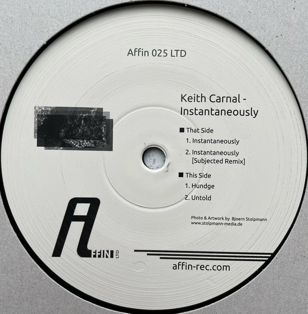 Cover Keith Carnal - Instantaneously (12, EP) Schallplatten Ankauf