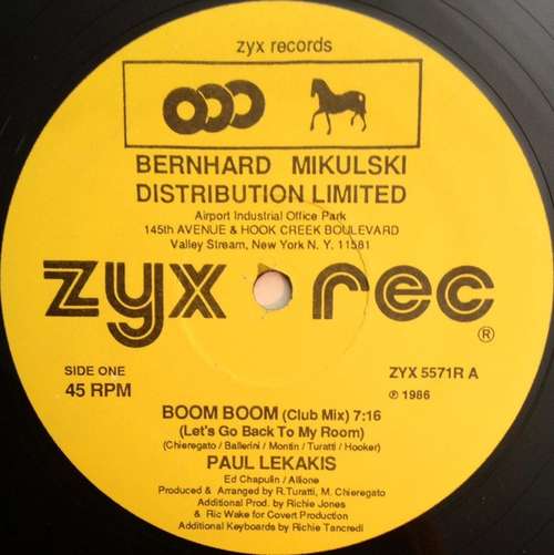 Cover Paul Lekakis - Boom Boom (Let's Go Back To My Room) (12) Schallplatten Ankauf