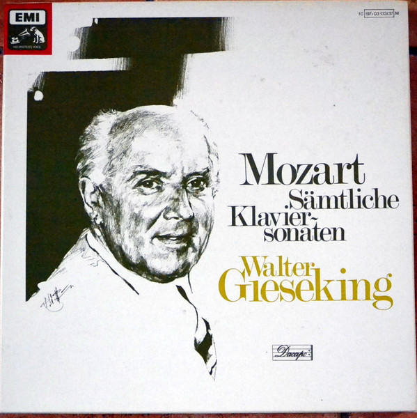 Cover Walter Gieseking, Wolfgang Amadeus Mozart - Sämtliche Klaviersonaten (Complete Pianosonatas) (5xLP, Mono, RE + Box) Schallplatten Ankauf