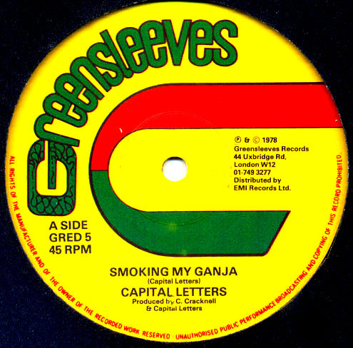 Cover Capital Letters - Smoking My Ganja (12) Schallplatten Ankauf