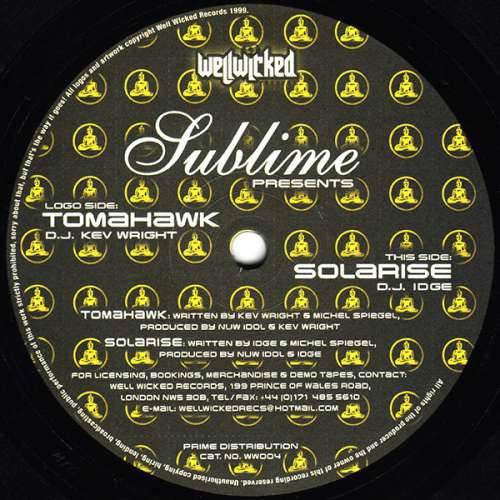 Cover D.J. Kev Wright* / D.J. Idge* - Sublime Presents Tomahawk / Solarise (12) Schallplatten Ankauf