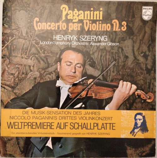 Cover Paganini* - Henryk Szeryng, London Symphony Orchestra*, Alexander Gibson - Concerto Per Violino N. 3 (LP, Gat) Schallplatten Ankauf