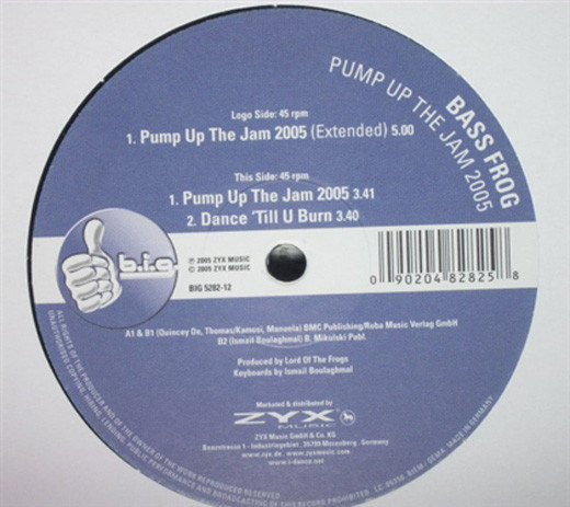 Cover Bass Frog - Pump Up The Jam 2005 (12, Single) Schallplatten Ankauf