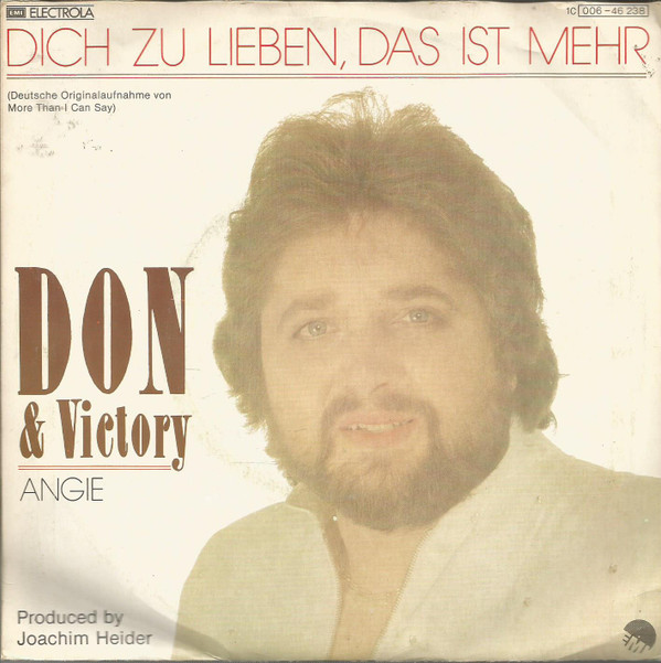 Cover Don & Victory - Dich Zu Lieben, Das Ist Mehr (More Than I Can Say) (7, Single) Schallplatten Ankauf