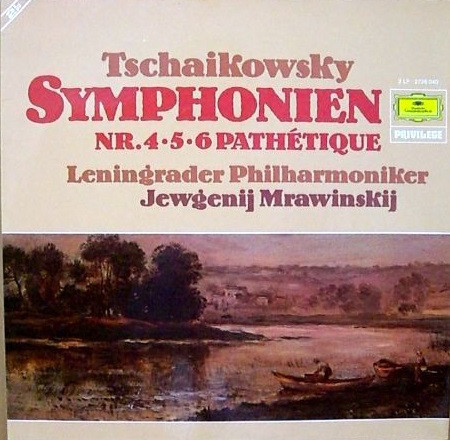 Cover Tschaikowsky* – Leningrader Philharmoniker*, Jewgenij Mrawinskij* - Symphonien Nr. 4 · 5 · 6 Pathétique (2xLP, Comp) Schallplatten Ankauf