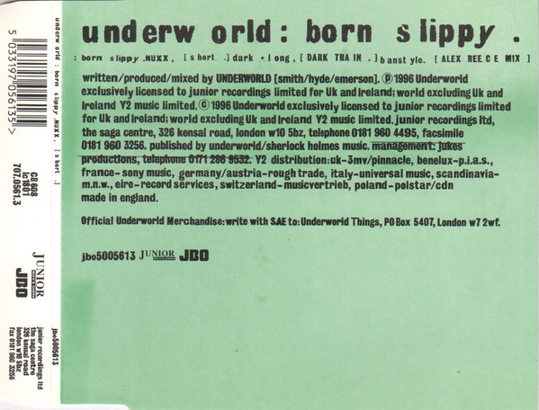 Cover Underworld - Born Slippy .NUXX (Short) (CD, Single, RE, CD2) Schallplatten Ankauf