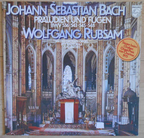 Cover Johann Sebastian Bach - Wolfgang Rübsam (2) - Präludien Und Fugen BWV 536 • 543 • 545 • 548 (LP, Album) Schallplatten Ankauf