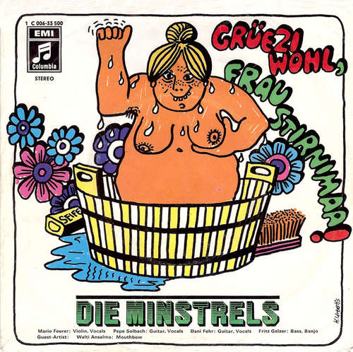 Cover Die Minstrels - Grüezi Wohl, Frau Stirnimaa! (7, Single) Schallplatten Ankauf