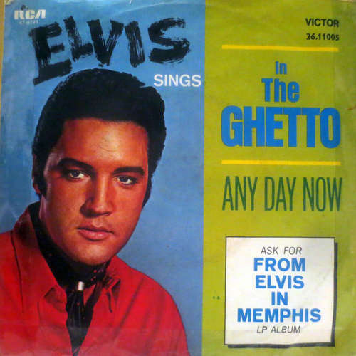 Cover Elvis* - In The Ghetto (7, Single, Mono, RE) Schallplatten Ankauf
