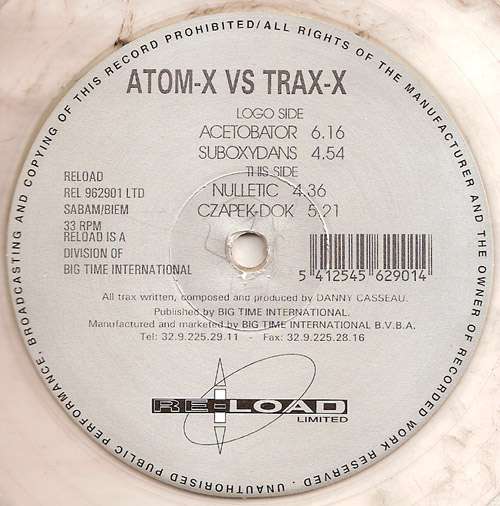 Cover Atom-X vs. Trax-X - Acetobator (12, Ltd, Cle) Schallplatten Ankauf