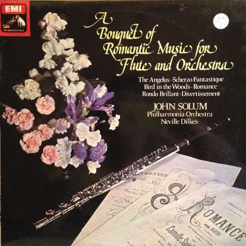 Cover John Solum, Philharmonia Orchestra, Neville Dilkes - A Bouquet Of Romantic Music For Flute And Orchestra (LP) Schallplatten Ankauf