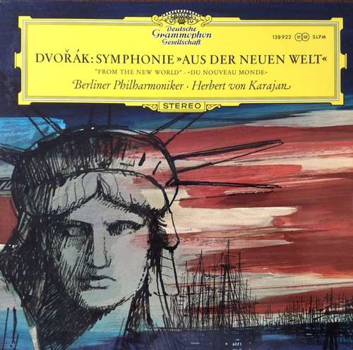 Cover Anton Dvořák* ‧ Berliner Philharmoniker ‧ Herbert von Karajan - Symphonie Aus Der Neuen Welt (LP, RP) Schallplatten Ankauf
