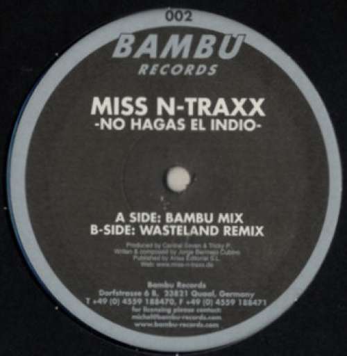 Cover Miss N-Traxx - No Hagas El Indio (12) Schallplatten Ankauf