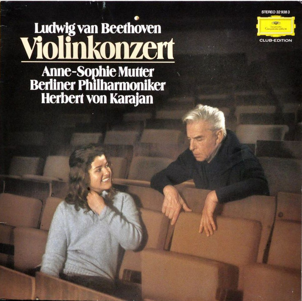 Cover Ludwig van Beethoven - Anne-Sophie Mutter, Berliner Philharmoniker, Herbert von Karajan - Violinkonzert (LP, Club) Schallplatten Ankauf