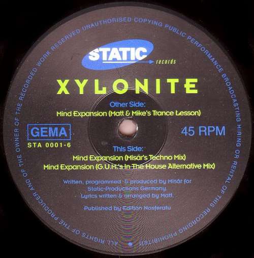 Cover Xylonite - Mind Expansion (12, Maxi) Schallplatten Ankauf