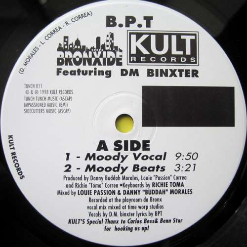 Cover B.P.T. Bonxide* Featuring DM Binxter - Moody (12) Schallplatten Ankauf