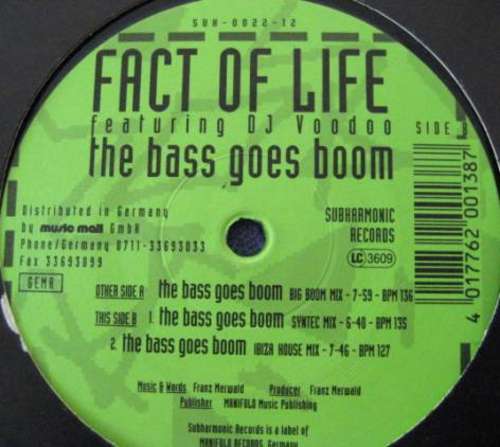 Cover Fact Of Life - The Bass Goes Boom (12) Schallplatten Ankauf