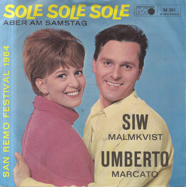 Cover Siw Malmkvist, Umberto Marcato - Sole Sole Sole (7, Single) Schallplatten Ankauf