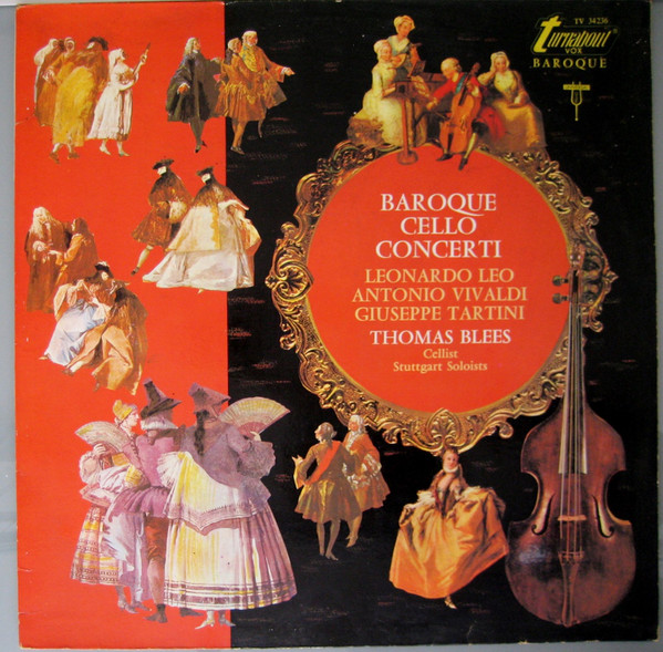 Cover Antonio Vivaldi, Leonardo Leo, Giuseppe Tartini / Thomas Blees, Stuttgart Soloists* - Baroque Cello Concerti (LP) Schallplatten Ankauf