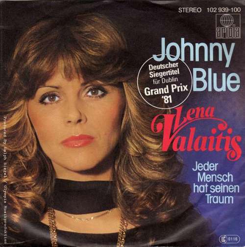 Cover Lena Valaitis - Johnny Blue (7, Single) Schallplatten Ankauf