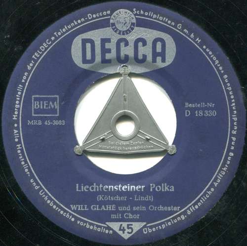 Cover Will Glahé Und Sein Orchester, Die Sunnies Und Die Telestars - Schweizer Kanton-Polka / Liechtensteiner Polka (7, Single) Schallplatten Ankauf