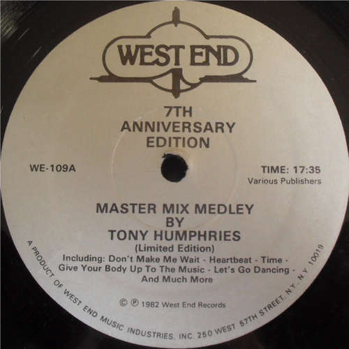 Cover Tony Humphries - Master Mix Medley - 7th Anniversary Edition (12, Ltd, Mixed) Schallplatten Ankauf