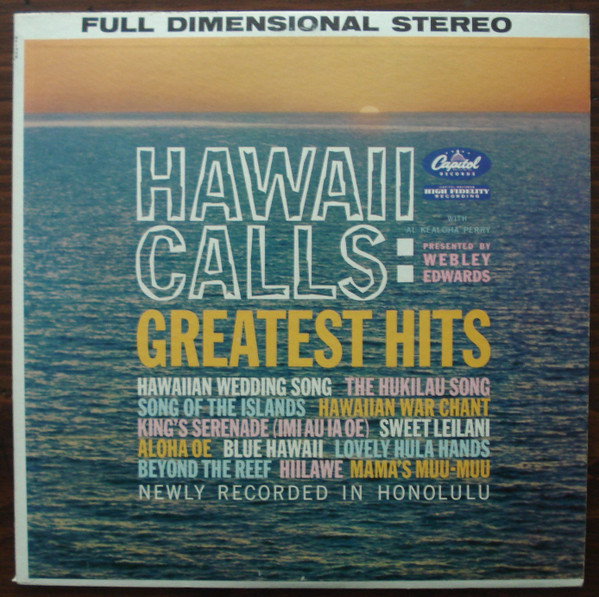 Cover Webley Edwards With Al Kealoha Perry - Hawaii Calls: Greatest Hits (LP, Album, Scr) Schallplatten Ankauf