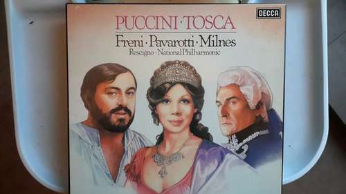 Cover Puccini*, Freni*, Pavarotti*, Milnes*, Rescigno*, National Philharmonic* - Tosca (2xLP + Box) Schallplatten Ankauf