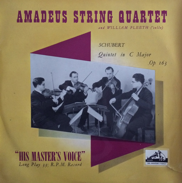 Cover Amadeus String Quartet* And William Pleeth, Schubert* - Quintet In C Major Op. 163 (LP, Mono) Schallplatten Ankauf