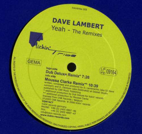 Bild Dave Lambert (2) - Yeah (The Remixes) (12) Schallplatten Ankauf